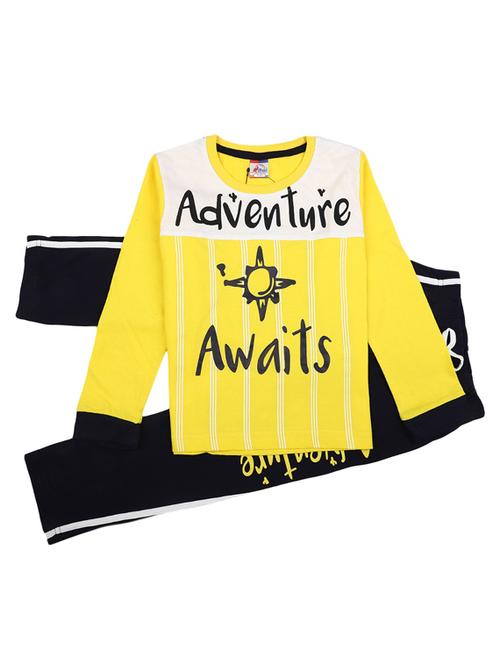 boys round neck printed t-shirt and pajama set - 18619107 - Very Small Image - 1