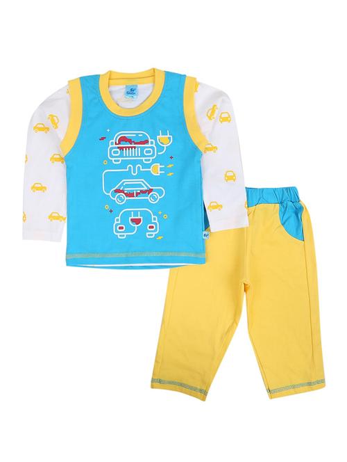 boys round neck printed t-shirt and pajama set - 18619121 - Very Small Image - 1