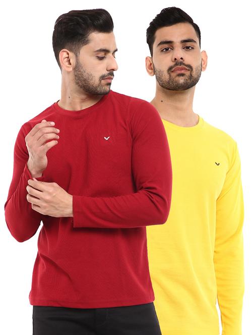 pack of 2 solid combo t-shirt - 18619931 - Very Small Image - 1