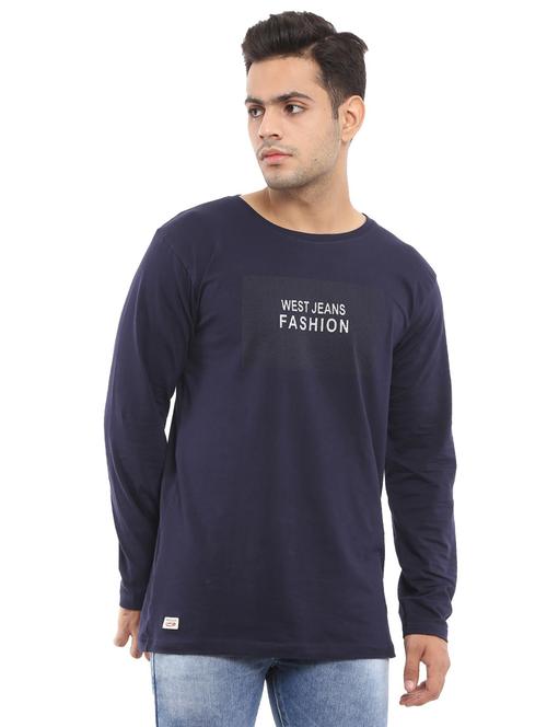 round neck chest printed t-shirt - 18619964 - Very Small Image - 1