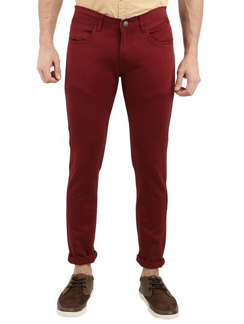 mid rise solid chinos casual trouser - 18620290 - Very Small Image - 1