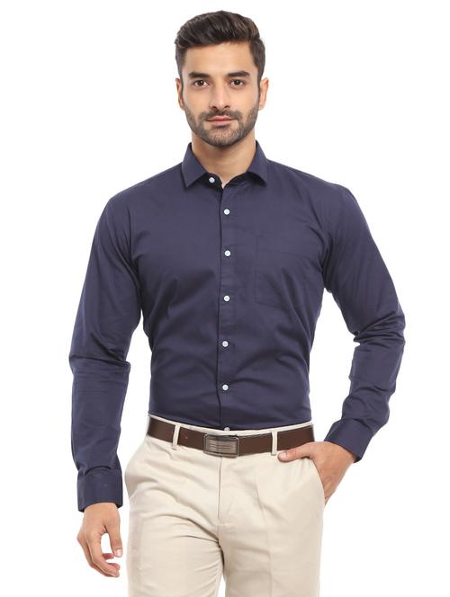 mens solids formal shirt - 18620667 - Very Small Image - 1