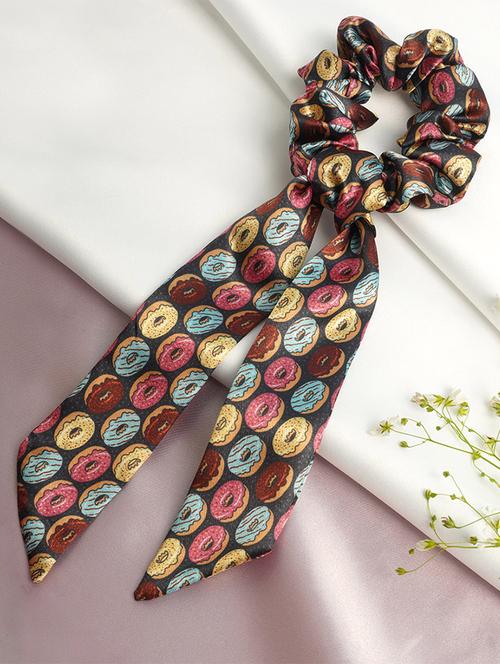 long tail printed scrunchie - 18621243 - Very Small Image - 1