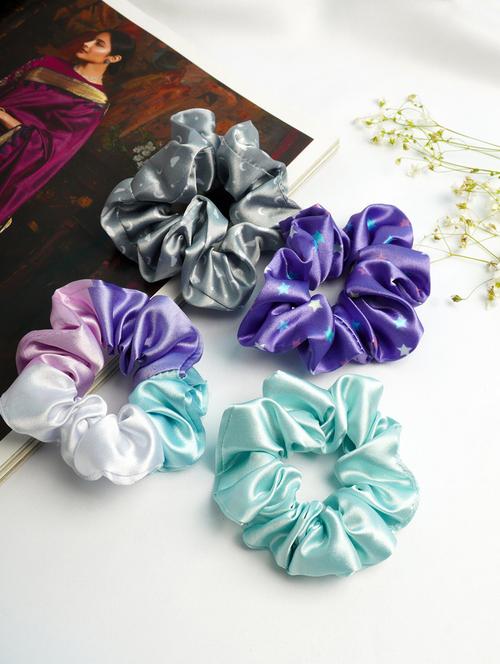 pack of 4 multicolored scrunchies - 18621385 - Very Small Image - 1