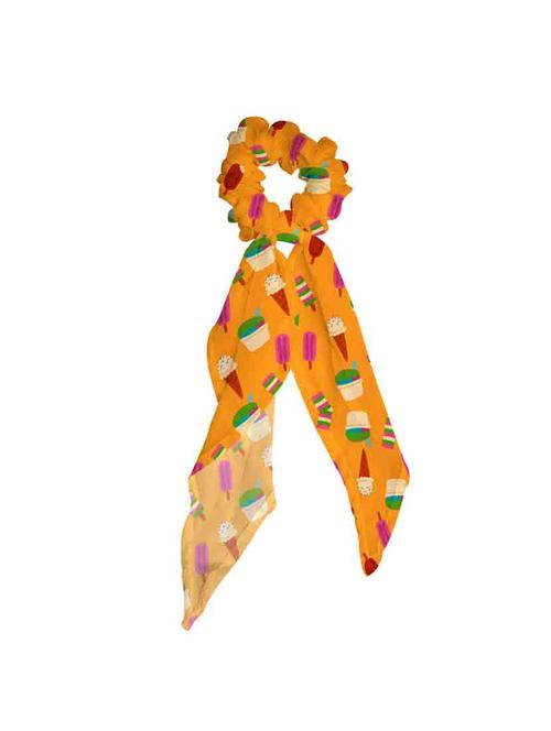 yellow printed scrunchies - 18621614 - Very Small Image - 1