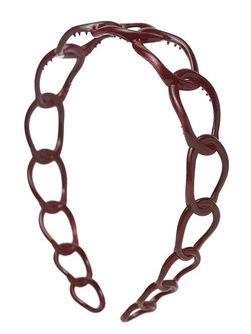 maroon solid plastic hairband - 18621871 - Very Small Image - 1