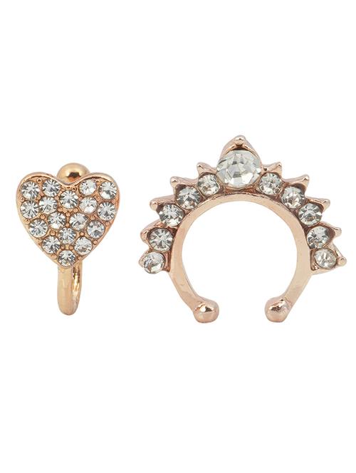 pack of 2 gold color nose pin - 18622166 - Very Small Image - 1