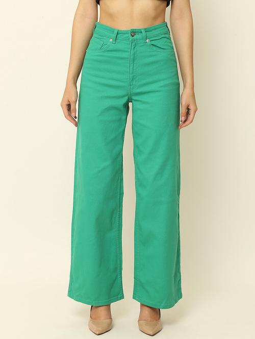 high rise solid denim jean - 18622309 - Very Small Image - 1