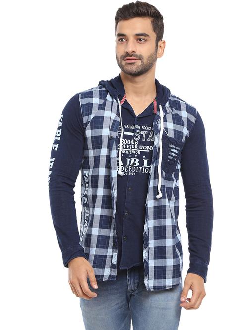 mens checks casual shirt - 18622576 - Very Small Image - 1