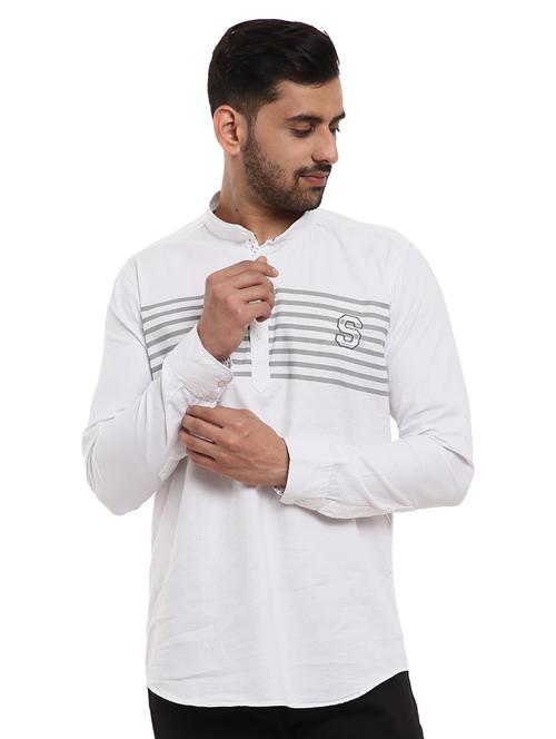mens stripes casual shirt - 18622702 - Very Small Image - 1