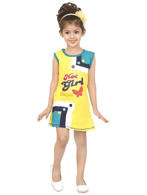 round neck printed frock - 18624902 - Very Small Image - 1