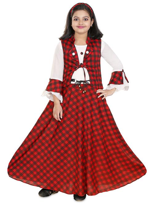 round neck printed frock - 18624909 - Very Small Image - 1