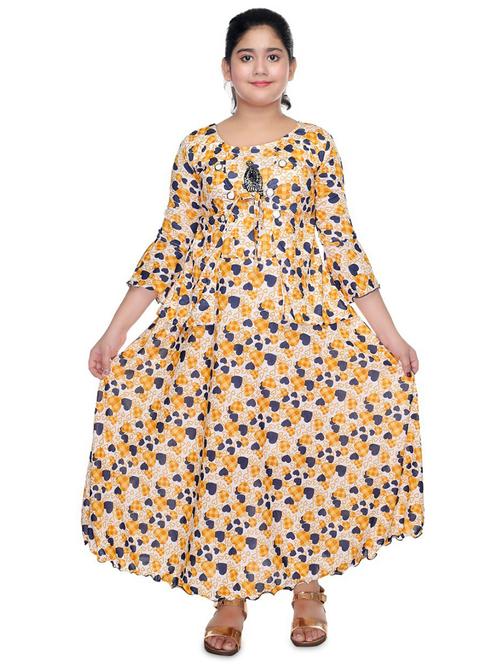 girls printed frock - 18624934 - Very Small Image - 1