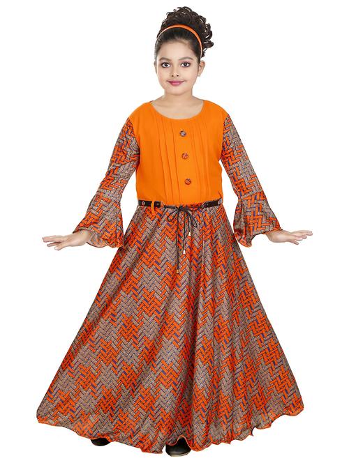 girls printed frock - 18624980 - Very Small Image - 1