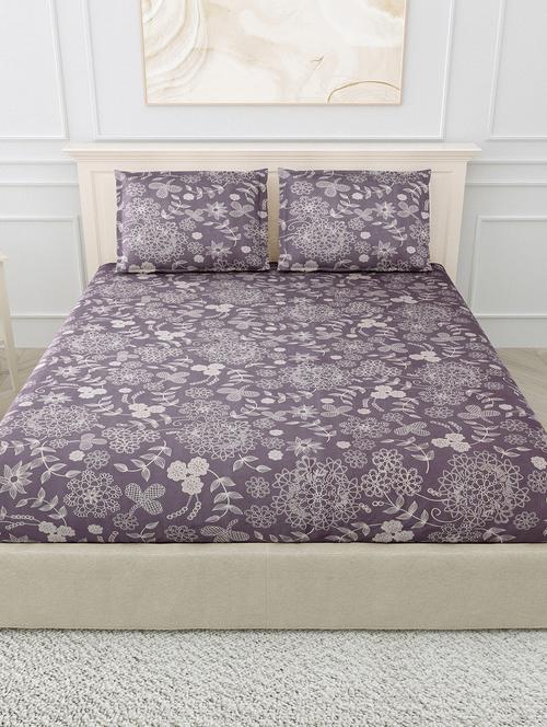 lava ash wonder king size bedsheet with 2 pillow covers - 18627596 - Very Small Image - 1