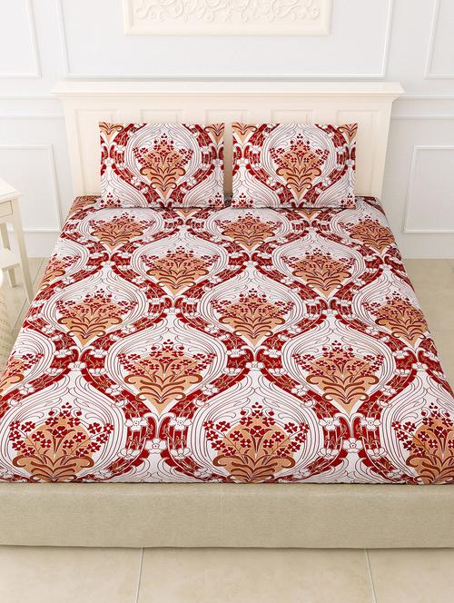 designer art king size bedsheet with 2 pillow covers - 18627600 - Very Small Image - 1