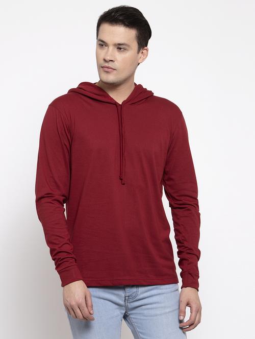 hooded neck solid t-shirt - 18628043 - Very Small Image - 1