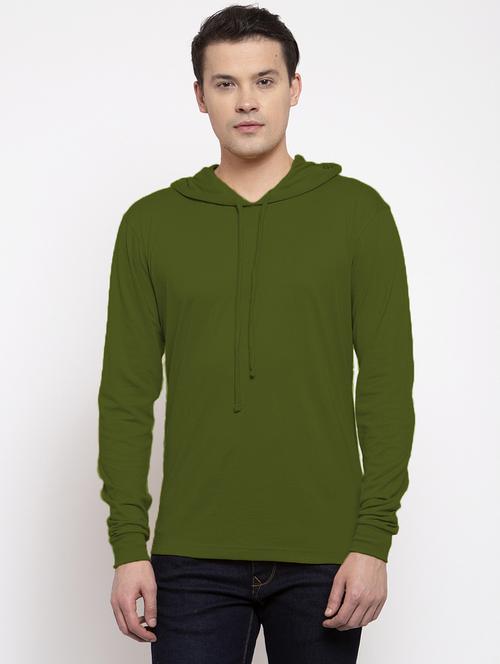hooded neck solid t-shirt - 18628048 - Very Small Image - 1