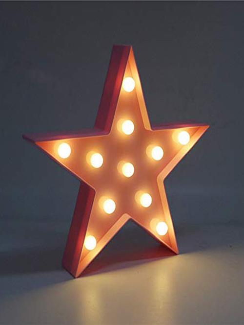 decorative star marquee sign lights, warm white led lamp - - 18629181 - Very Small Image - 1