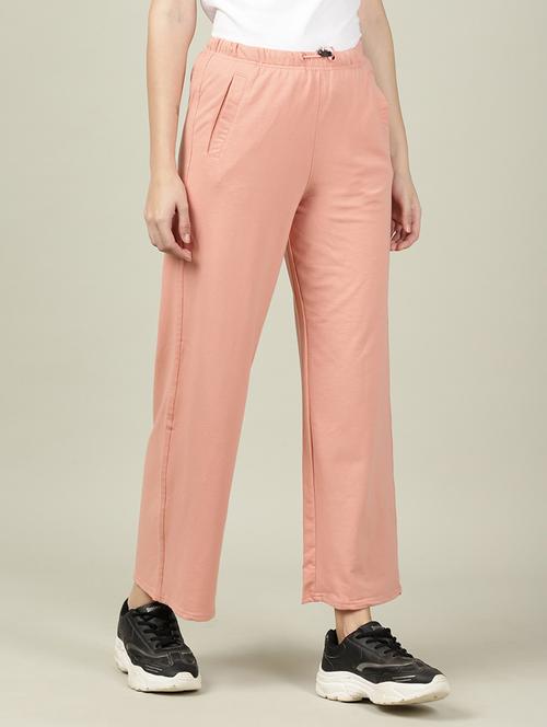 pink cotton blend joggers - 18629380 - Very Small Image - 1