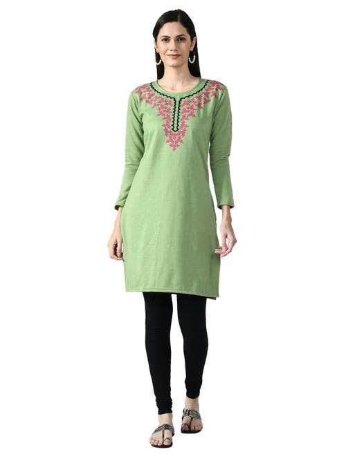 printed straight kurti - 18629668 - Very Small Image - 1