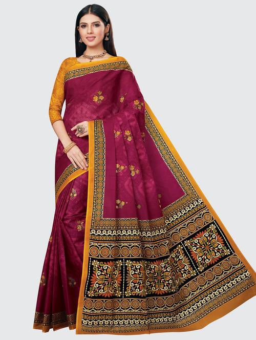 floral printed saree - 18629842 - Very Small Image - 1