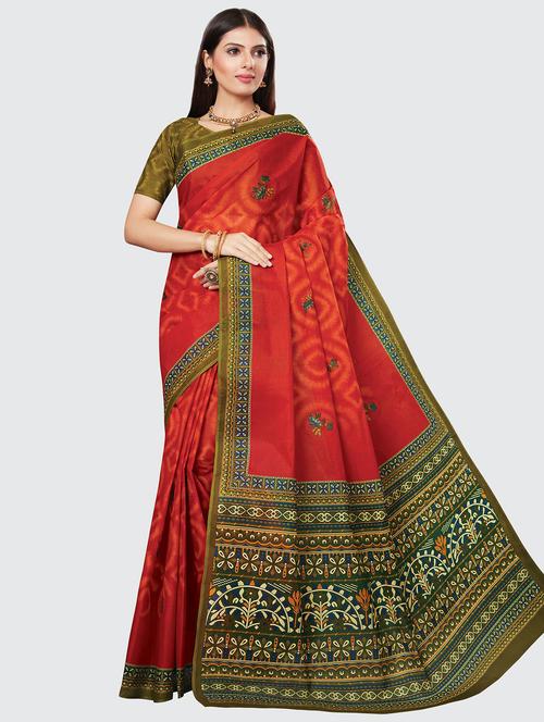 floral printed saree - 18629847 - Very Small Image - 1