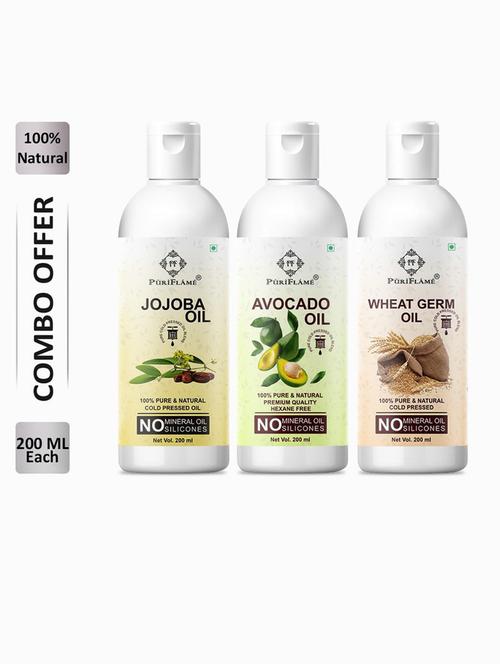 jojobaoil200ml&avocadooil200ml&wheatgermoil200mlcombo,(packof3) - 18631620 - Very Small Image - 1
