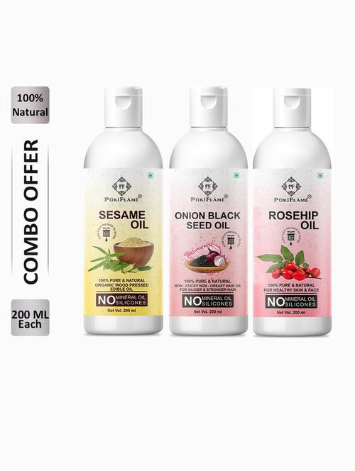 sesameoil200ml&onionblackseedoil200ml&rosehipoil200mlcombo,(packof3) - 18631664 - Very Small Image - 1
