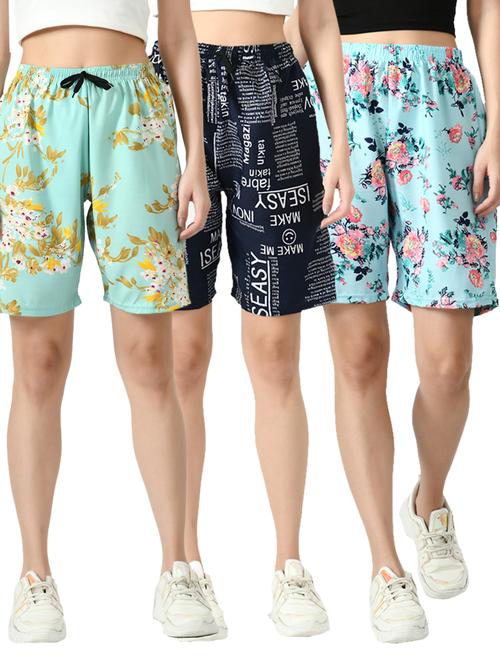 pack of 3 drawstring waist printed short - 18632802 - Very Small Image - 1