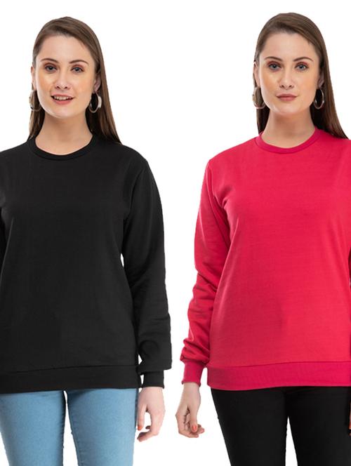 women's solid sweatshirt combo - 18632845 - Very Small Image - 1