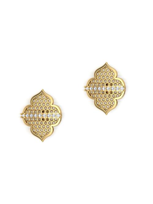 gold plated stud earrings - 18632933 - Very Small Image - 1