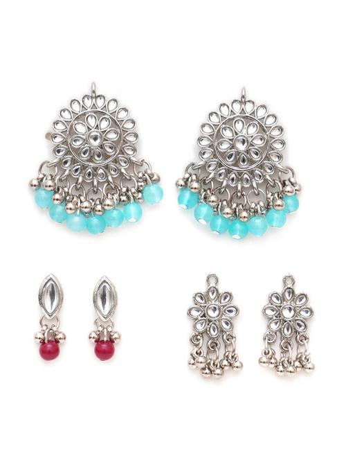 set of 3 gold plated earring - 18633020 - Very Small Image - 1