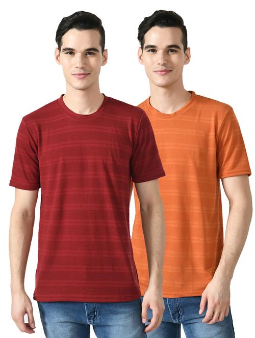 pack of 2 round neck striped t-shirt - 18633471 - Very Small Image - 1