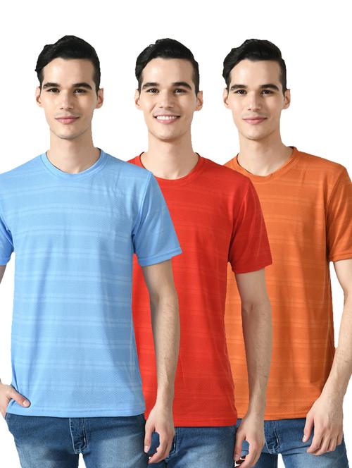 pack of 3 round neck striped t-shirt - 18633478 - Very Small Image - 1