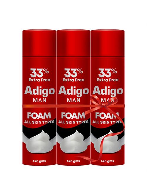 adigo man shaving foam 420gm (pack of 3) - 18633507 - Very Small Image - 1