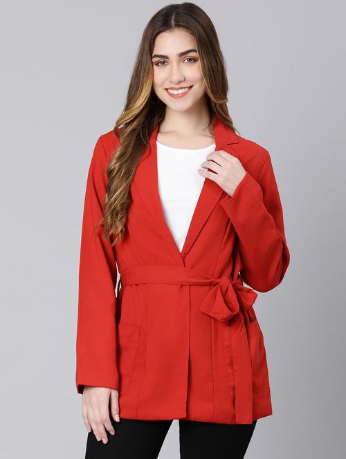 notched lapel neck solid regular jacket - 18633715 - Very Small Image - 1