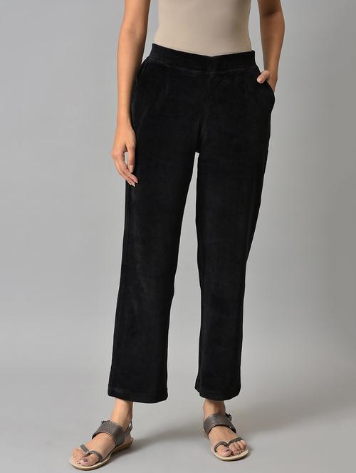 black cotton trousers - 18633901 - Very Small Image - 1