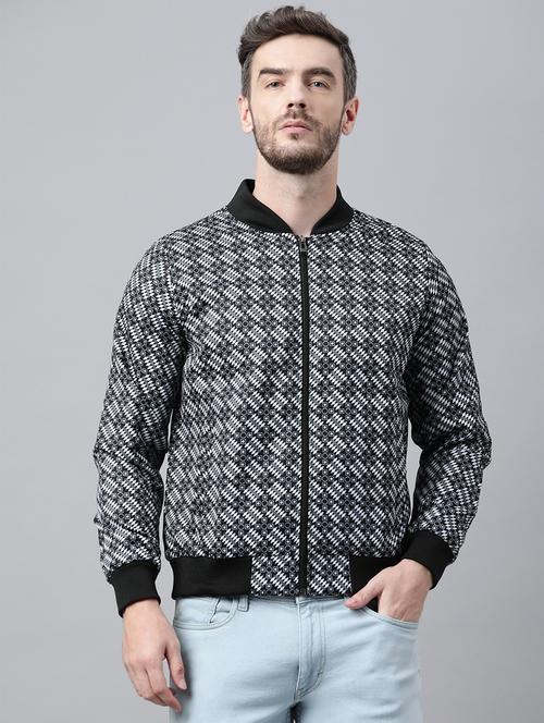 printed stand collar bomber jacket - 18635119 - Very Small Image - 1