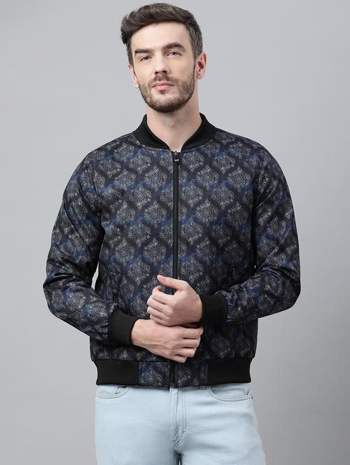 printed stand collar bomber jacket - 18635121 - Very Small Image - 1