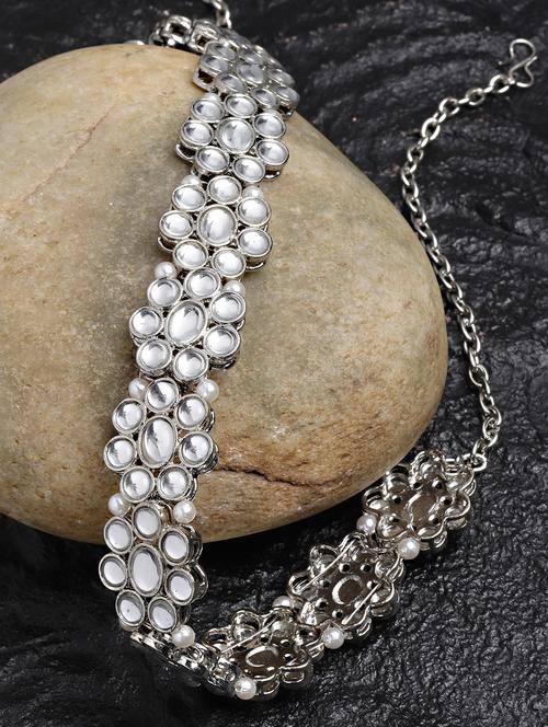 silver plated maatha patti - 18635763 - Very Small Image - 1