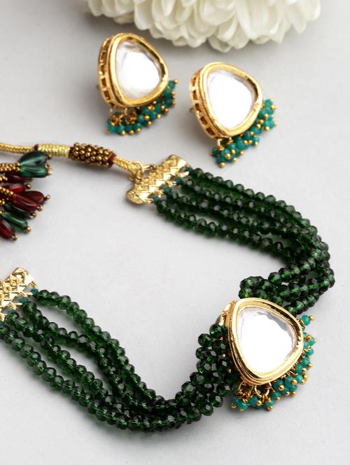 gold plated necklaces and earring set - 18636056 - Very Small Image - 1