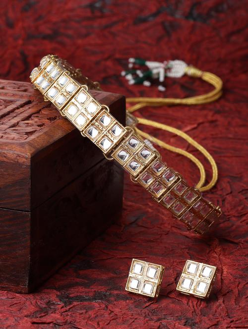 gold plated necklaces and earring set - 18636071 - Very Small Image - 1