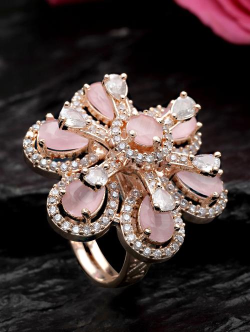 pink metal finger ring - 18636203 - Very Small Image - 1