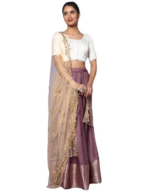 self design flared lehenga choli set with dupatta - 18636764 - Very Small Image - 1