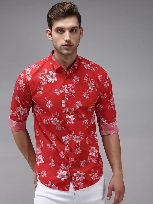 mens florals casual shirt - 18636831 - Very Small Image - 1