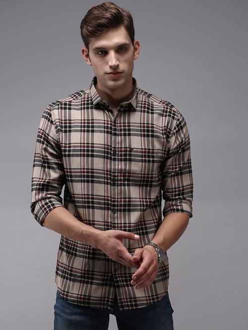mens checks casual shirt - 18636837 - Very Small Image - 1