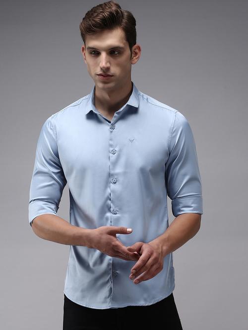 mens solid casual shirt - 18636856 - Very Small Image - 1