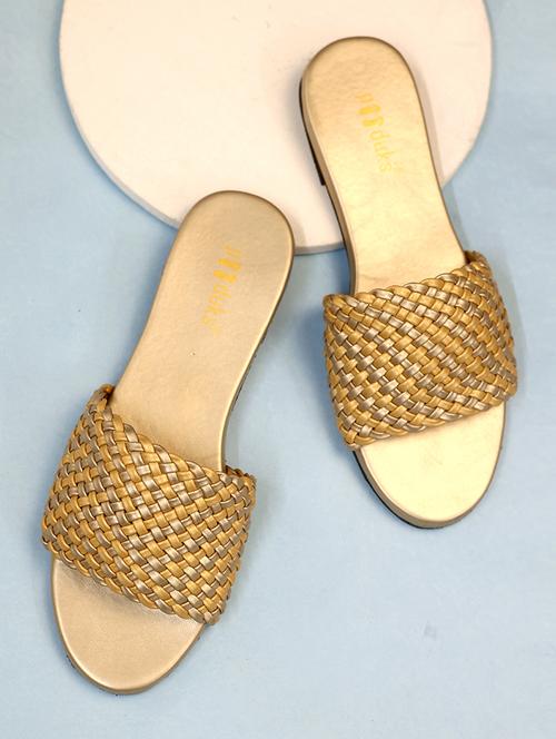 gold slip on sandal - 18637032 - Very Small Image - 1