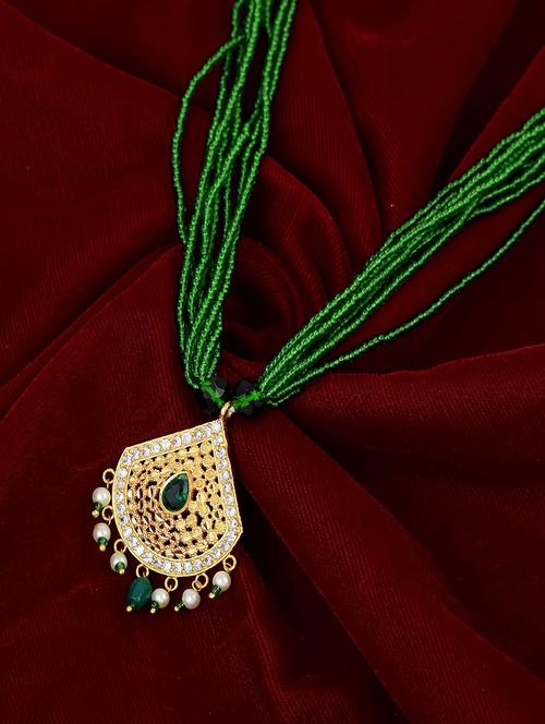 green gold plated chain necklace - 18637387 - Very Small Image - 1